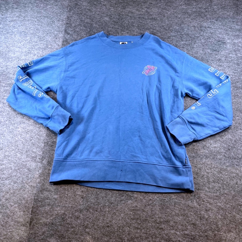 Levis Men SilverTab Sweatshirt Blue 90s Baggy Streetwear Medium Graphic Pullover